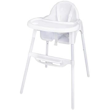 Kinderstoel | Kunststof/RVS | Wit | Wit Frame | Indoor |, Verzenden