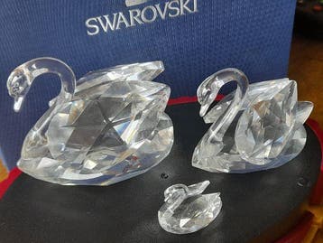 Swarovski - Beeldje - Zwanen groot ,middel en het