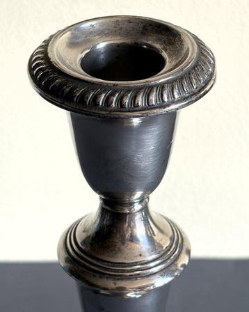 Empire - Kaarsenhouder - .925 zilver, Antiek en Kunst