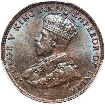Hongkong. George V. 1 Cent 1924 - PCGS MS63