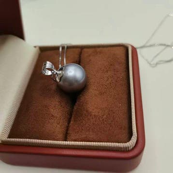 Sans prix de réserve - Pendentif - 18 carats Or blanc Perle