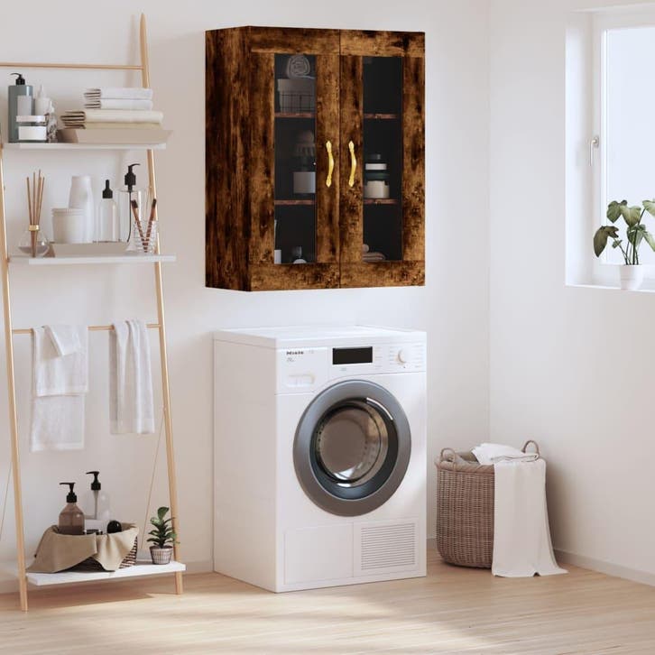 vidaXL Bovenkast 69,5x34x90 cm gerookt eikenkleurig, Maison & Meubles, Armoires | Dressoirs, Envoi