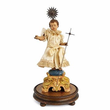sculptuur, Baby Jesus, Savior of the World - 18th Century -