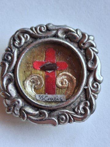 Reliekhouder - Legering, Hout, Papier, Textiel, Glas -