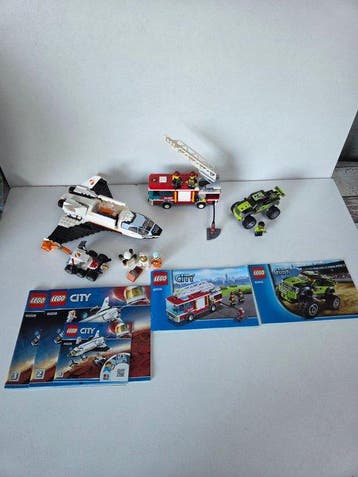 Lego Set - Ville - LEGO Brandweertruck 60002 + LEGO, Enfants & Bébés