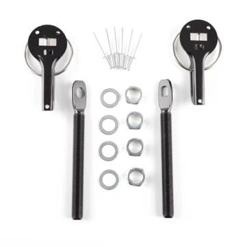 Hood Bonnet Pin Kit Aluminium For All Cars black, Ophalen of Verzenden, Nieuw