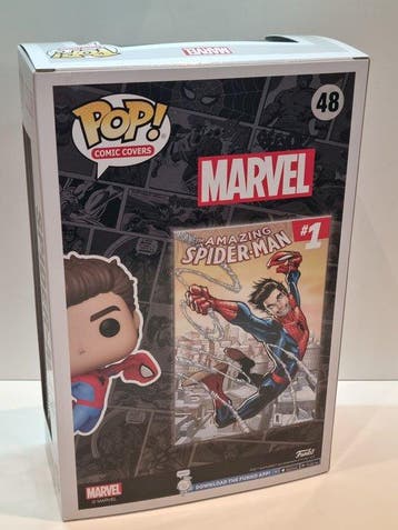 Funko - Funko Pop Comic Covers: #48 Spider-Man (Marvel)