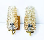 Applique murale (2) - Verre, Laiton, Bois - Bubble