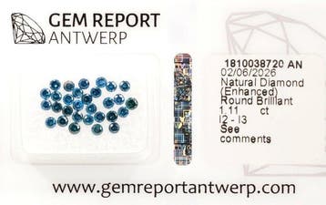 30 pcs Diamant (Traitement de couleur) - 1.11 ct - Fancy