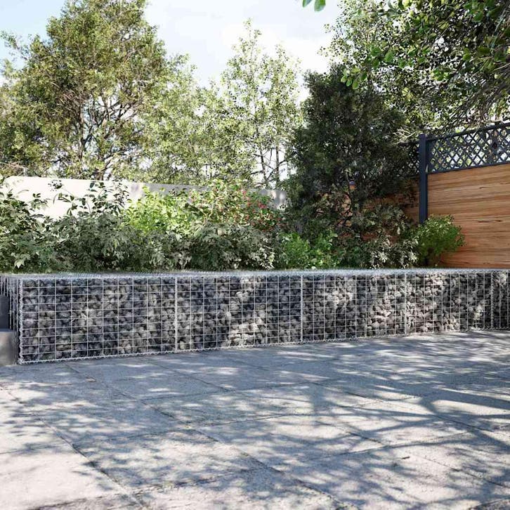 vidaXL Schanskorf 500x100x50 cm gegalvaniseerd ijzer, Tuin en Terras, Bloempotten, Nieuw, Verzenden