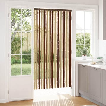 vidaXL Insecten Gordijn Chenille Bruin en Beige 100 x 200 cm, Verzenden, Nieuw