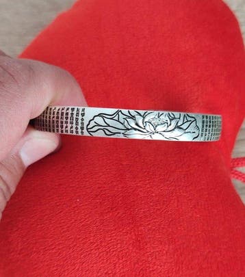 Zonder minimumprijs - Armband Zilver - Zilveren 999 Lotus, Nieuw