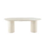 Eettafel Organisch Maya Microcement Cilinderpoot 210 cm Wit, Verzenden, Nieuw, Industriële meubels, Overige vormen