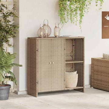 vidaXL Opbergkast met plank met opslag Beige 100 x 36 x 102, Huis en Inrichting, Verzenden, Nieuw