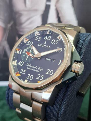 Corum - Admirals Cup Competition Blue Titanium - 947 933 04, Handtassen en Accessoires, Horloges | Heren, Nieuw