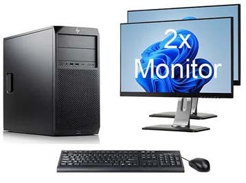 ACTIE: HP Z2 G4 Workstation TWR i7 8e Gen incl. 2 Monitoren, Ophalen of Verzenden, Nieuw