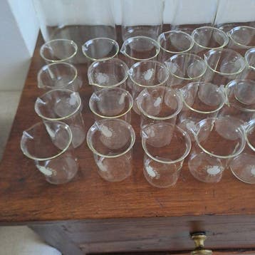 Maatbeker (55) - Glas - 1950-1960 - Uniek lot: Becher