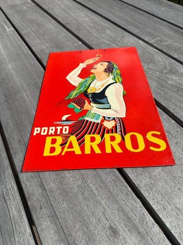 Porto Barros blik bord - Reclamebord - Metaal