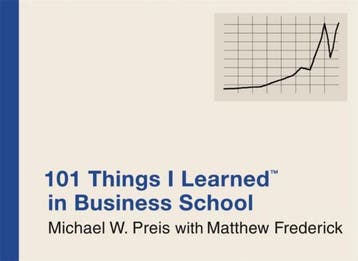 101 things I learned in business school 9780446550284, Verzenden, Gelezen, Michael W. Preis