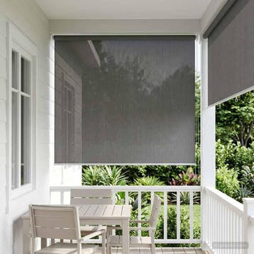 vidaXL Buitenrolgordijn 90% UV-blok Lichtgrijs 220 x 140 cm, Verzenden