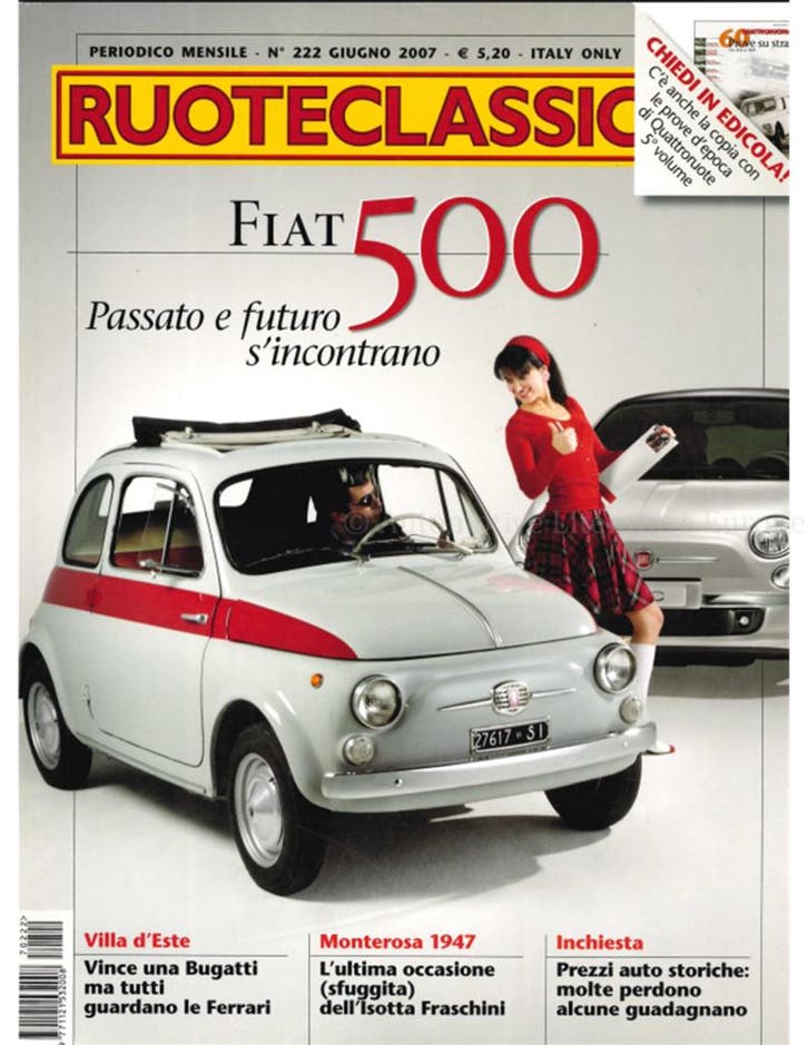 2007 RUOTECLASSICHE MAGAZINE 222 ITALIAANS, Livres, Autos | Brochures & Magazines, Enlèvement ou Envoi