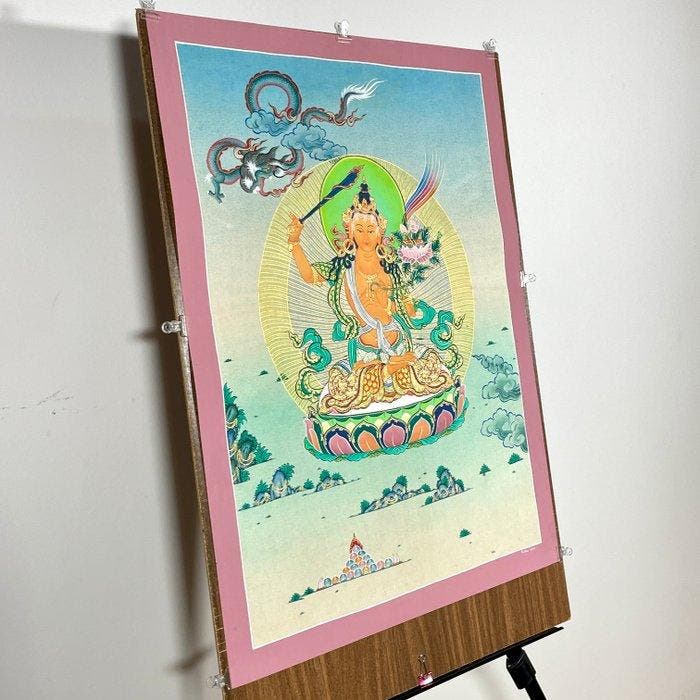 66.5x52.5 - NO RESERVE - Painting of Tibetan Tradition -, Antiek en Kunst, Kunst | Designobjecten