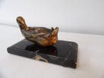 Statuette, Eend - 9 cm - Bronze/Marbre, Antiek en Kunst