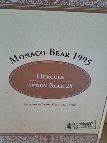 Steiff - Teddybeer Hercule Teddy Bear 28 - 1990-2000 -