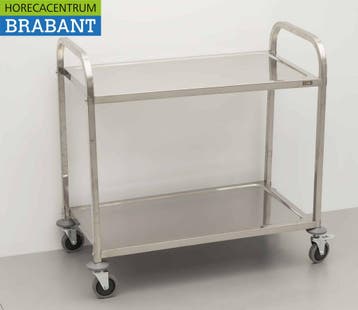 HCB inox Chariot de service 2 étages 95 cm Restauration, Verzenden