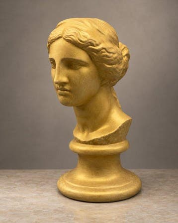 Beeld, Klassieke buste van een jonge vrouw – decoratief