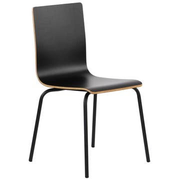 Stoel | DANIS | Zwart | Zwarte Poten | 485x530x820(h)mm, Verzenden