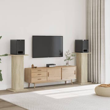 vidaXL Speakerstandaards 2 st 30x30x95 cm bewerkt hout, Verzenden