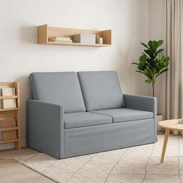 vidaXL 2-zitsbank / zetel Lichtgrijs 130 x 81 x 82 cm Stof, Verzenden, Nieuw