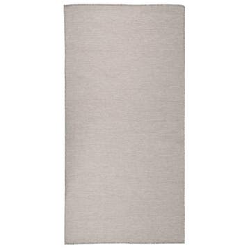 vidaXL Buitenkleed platgeweven 100x200 cm lichtgrijs, Maison & Meubles, Verzenden
