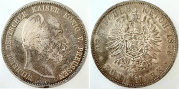 Duitsland 5 Mark Preussen Pruisen 1876 C Archiv Franquine..., Verzenden
