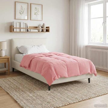 vidaXL Volledig Jaar Dekbed 155 x 200 cm 4 seizoenen Roze, Verzenden