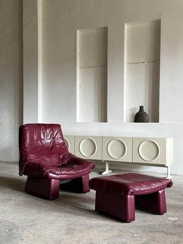 Rolf Benz - verstellbare Rückenlehne - Fauteuil - Leder -