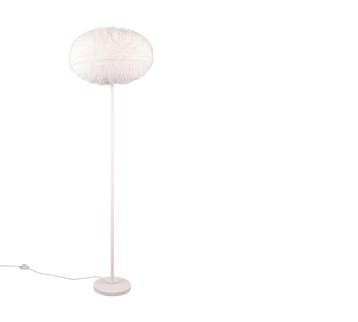 Trio FURRY vloerlamp | E27 Fitting | wit | Ø 50 cm | IP20 |, Verzenden, Nieuw