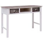 vidaXL Schrijftafel 110x45x76 cm hout bruin, Huis en Inrichting, Verzenden, Nieuw