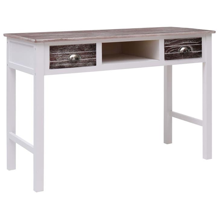 vidaXL Schrijftafel 110x45x76 cm hout bruin, Huis en Inrichting, Bureaus, Nieuw, Verzenden