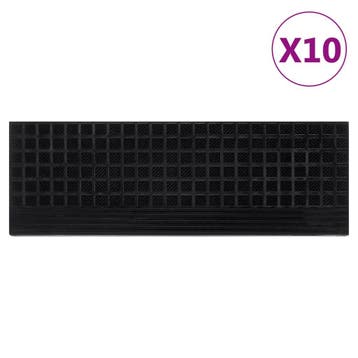 vidaXL Trapmatten 10 st 25x75 cm rubber, Verzenden