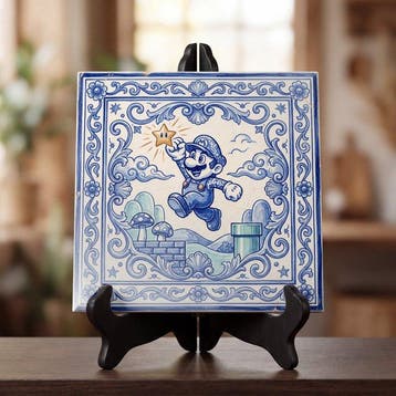 Kleury.art - [Ceramic Tile Art] The Star Jump” by