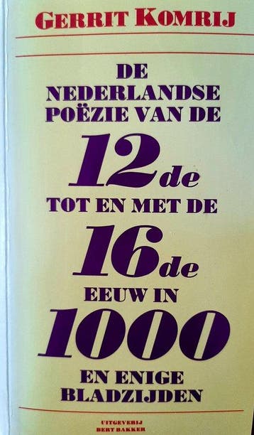 Nederlandse Poezie 12De - Komrij, Verzenden, Nieuw
