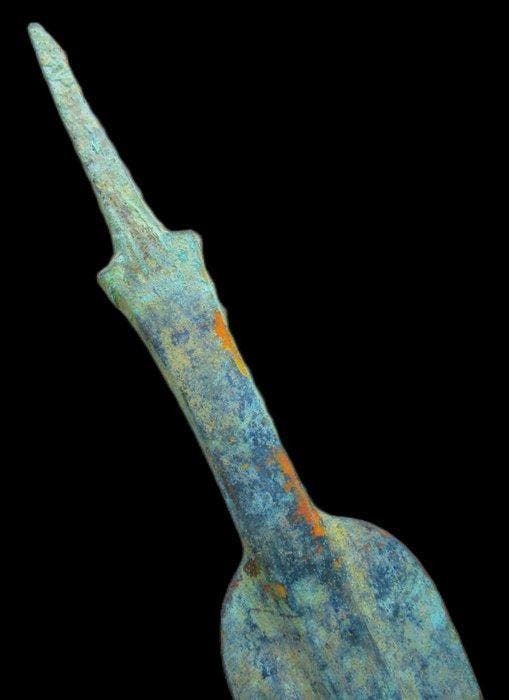 West-Aziatisch Oud bronzen speerpunt - 31 cm (Zonder, Antiek en Kunst, Antiek | Overige Antiek