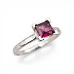 Sans prix de réserve - Bague Argent - Rhodolite (Certifiée)