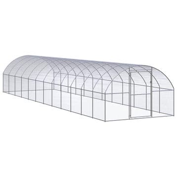vidaXL Kippenren 3x12x2 m gegalvaniseerd staal, Verzenden