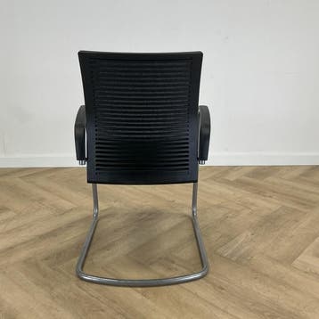 vergaderstoel Ahrend, groene/zwarte stoffering - grijze, Gebruikt, Zwart, Eén