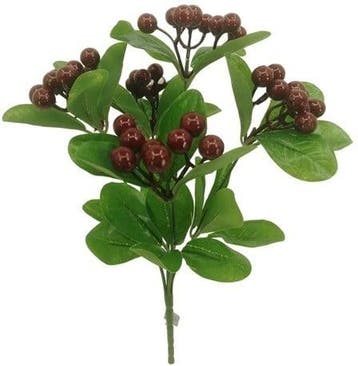 Bessentak Bordeaux Kunstbloem 32 cm per stuk, Nieuw