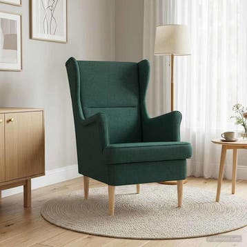 vidaXL Fauteuil Donkergroen Stof, Verzenden