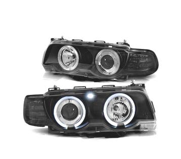Phares Pour Bmw E38 98-01 Angel Eyes Noir, Verzenden